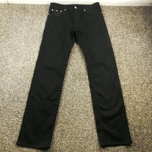 Hugo Boss Jeans Selvedge Maine Straight Leg Black 32x34 Regular Fit Stretch